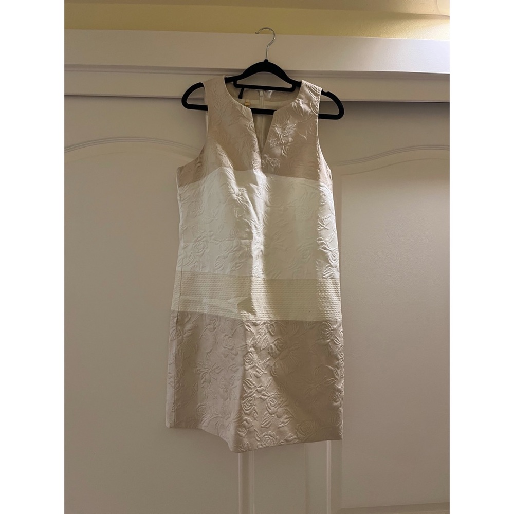 Cream and white Anthropologie dress
